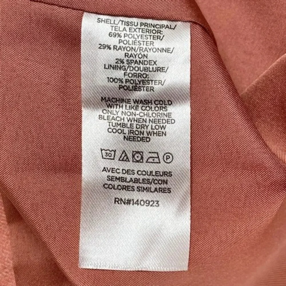 Loft Brushed Flannel Suit Women's 8 Blazer Jacket + Pant Set Pink Ruby Suits EUC